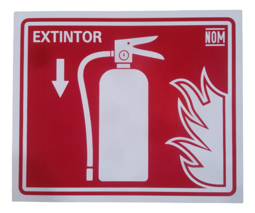 Señalamiento Mediano De Extintor 25x30 Cm