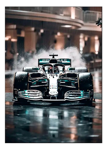 Poster Lewis Hamilton Formula 1 Con Lluvia  60x40/ Sant&cars