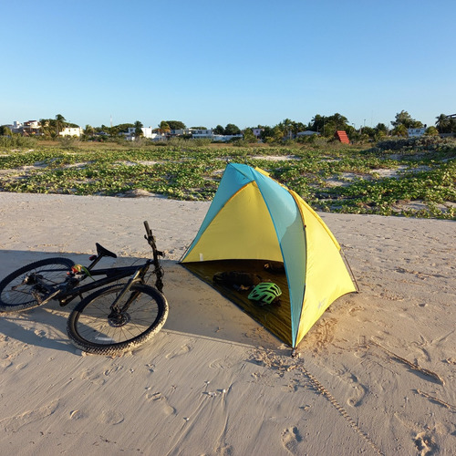 Carpa Playa Toldo Camping Portatil Casa Campaña Acampar Azul