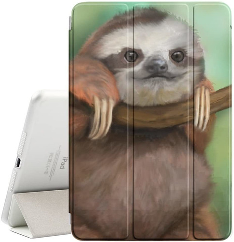  Sloth Animal Smart Cover Stand  Back Case With Auto Sl...