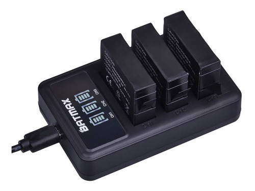 Bateria : Gopro Hero4 X 3 Cargador Con 3 Slot