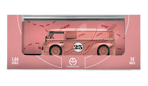 Miniatura Volkswagen Kombi Pink Pig Vw T1 Bus Hirn 1:64 7,5c