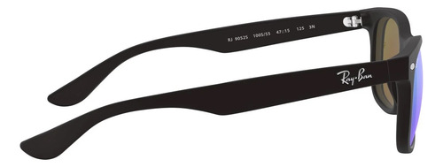 Lente Solar Infatil Rayban Junior New Wayfarer Rj9052s Junior New Wayfarer Negro Azul Espejeado Negro Negro