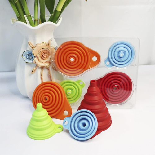 Embudos De Silicona Plegables (paquete De 4)