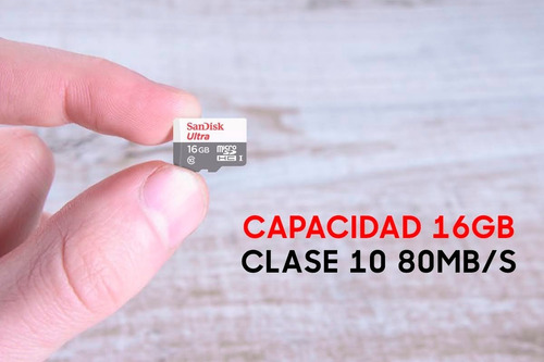 Memoria Micro Sd 16gb Sandisk Ultra 80mb/s Full Hd Original Blister Cerrado