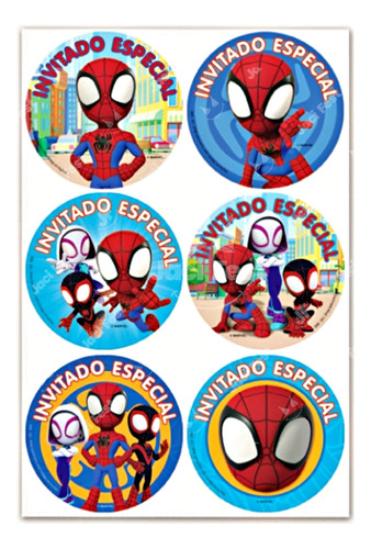 Distintivos Stickers Spidey And Friends Fiesta Spi0h2