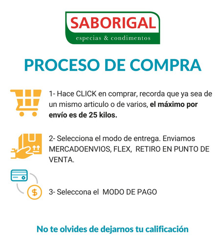 Chimichurri Saborigal 10 Bolsas 500g