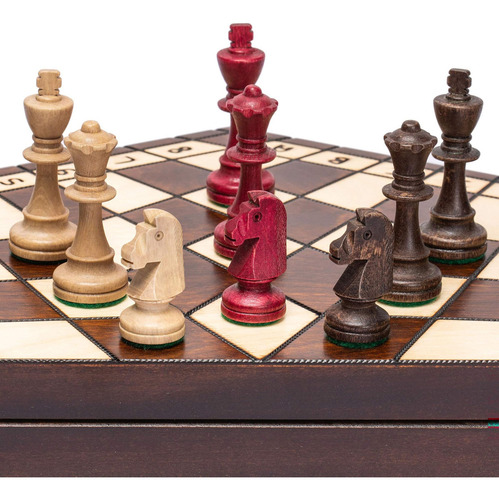 Husaria Juego De Ajedrez De Madera Para Tres Jugadores 21 De