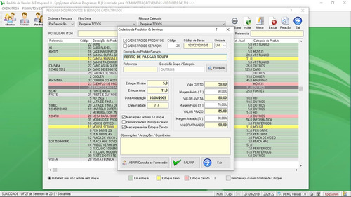 Imagem 5 de 10 de Programa Controle De Estoque E Pedido De Vendas V1.0