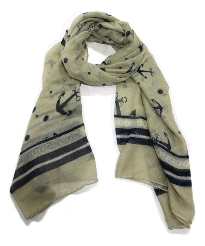 Pashmina Chalina Bufanda Fight Ancla-cadena Mujer Liviana Color Beige