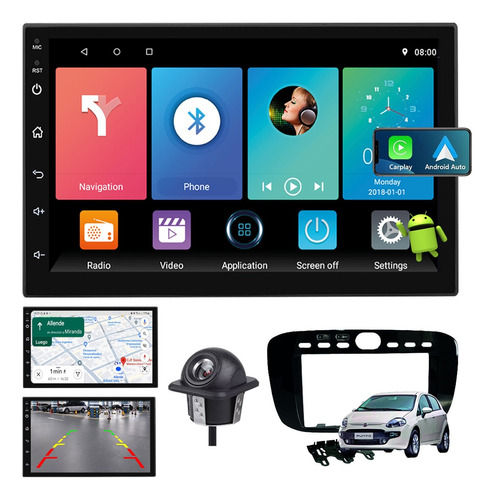 Estereo Pantalla Android Gps Igo Wifi 2g 32g Fiat Punto Cjf