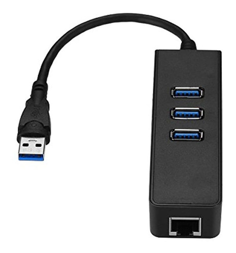 Sanoxy Hub De 3 puertos Usb 3.0 a Gigabit Ethernet Lan Rj45
