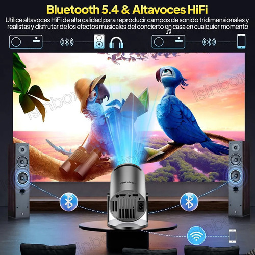 Mini Proyector Profesional 4k Portatil 8k Hy300 Pro Android Wifi Full Hd 1080p 12000 Lm 127v Bluetooth Smart Tv Led Projector Negro