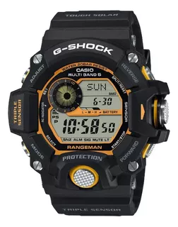 Reloj Casio G-shock Rangeman Gw-9400y-1 Original E-watch Color de la correa Negro Color del bisel Negro Color del fondo Negro