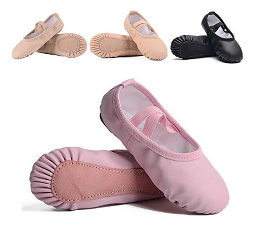 Zapatos De Ballet Y Yoga Pu Para Niñas 3 Pares