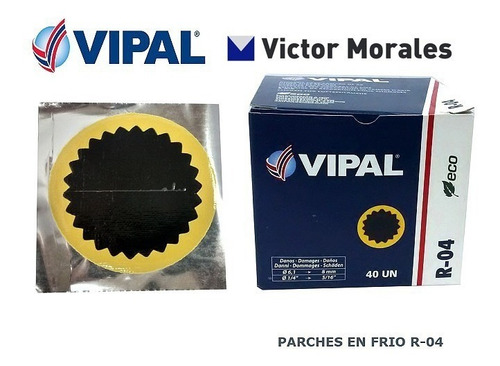 Parches Vipal R04 Para Reparacion De Neumaticos 40und X Caja