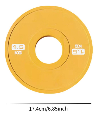 2 Discos De Pesas Para Barra De 5 Cm, 1,5 Kg Amarillo