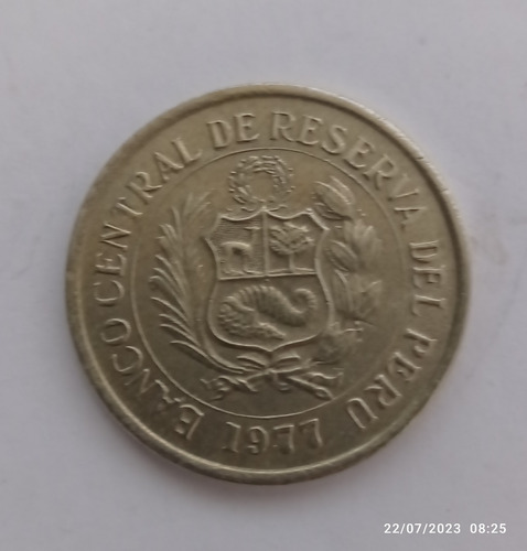 Moneda 5 Soles De Oro Perú 1977 Sin Circular