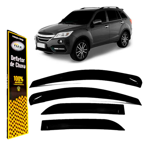 Jogo Calha Chuva Defletor Lifan X60 2014 15 16 17 18 2019