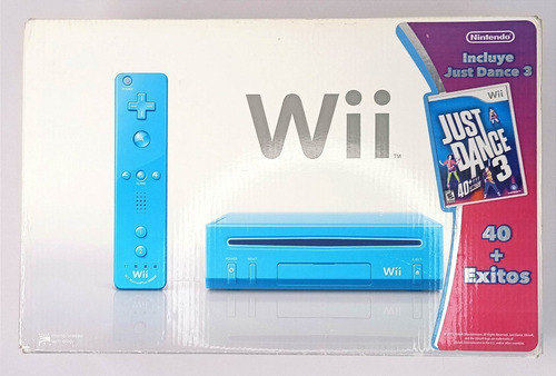 Consola Nintendo Wii Edicion Azul + Just Dance 3 Rtrmx Vj