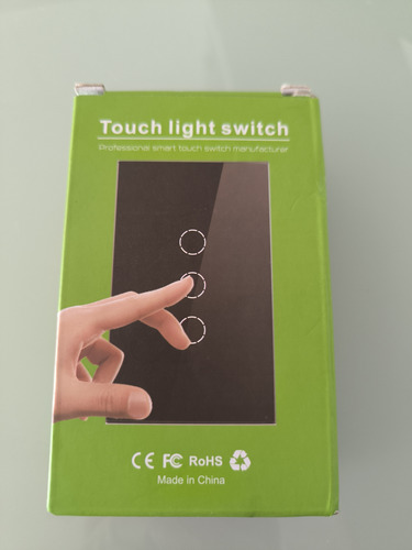 Interruptor 220v Vidro Touch Inteligente Wifi 3 Botões Tuya