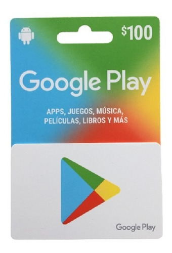 Imagen 1 de 1 de Tarjeta Google Play 100