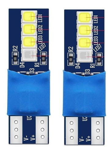 2 Focos Led T10 W5w 194 Lampara Interior De Techo 12v