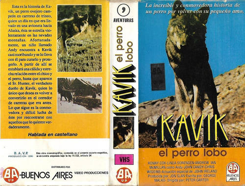 Kavik El Perro Lobo Vhs Kavik The Wolf Dog Español
