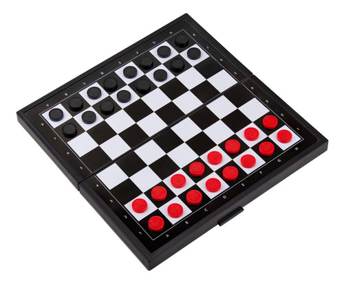 Juego De Damas Magnetico, 25 X 25 Cm, Mini Juego Portátil Para Niños, Adultos Y Familia