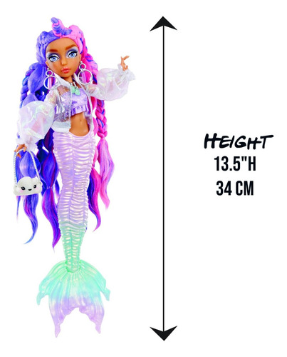 Mermaze Mermaidz Muñeca Kishiko Sirena Cambia Color