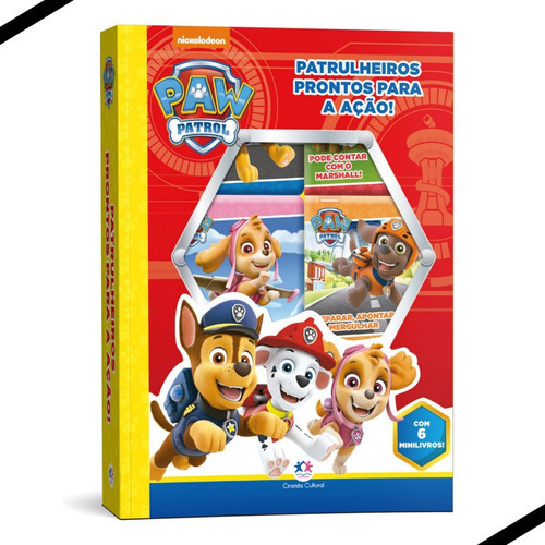 Patrulha Canina - Patrulheiros Prontos Para A Ação: Paw Patrol, De Karina Barbosa. Série Box Com Janela Com 6 Ciranda Cultural Editora E Distribuidora Ltda., Capa Dura Em Português