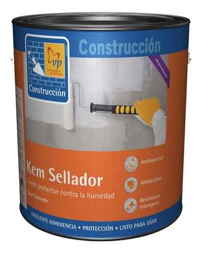 Fondo Impermeable Kem Sellador Base Solvente Galón Blanco Vp