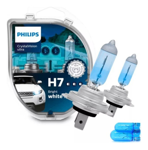 Kit Lâmpada Philips Crystal Vision Ultra H7 55w-12v 4300k