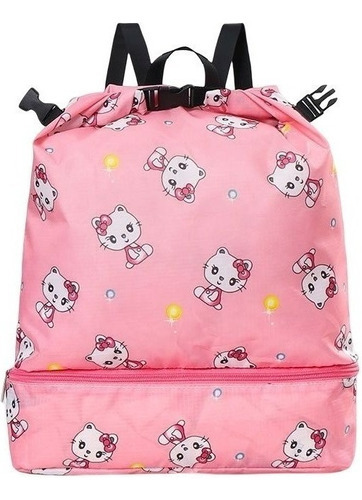 Mochila De Natación Para Niños Con Separación Húmeda Y Seca Color Rosa