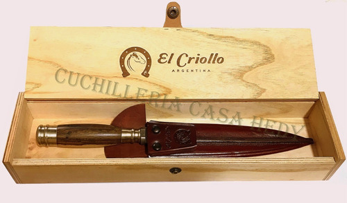 Caja De Madera El Criollo Para Cuchillos Medidas 8x29x3,5cm