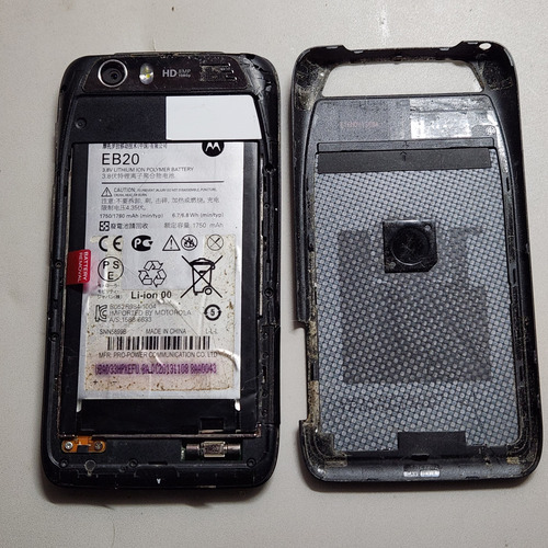 Motorola Droid Razr Para Piezas O Revisar , Leer Descripcion!, Celular Retro Clasico Coleccion Vintage Antiguo Old Rokr V3 V6 V9 C139 Nokia 1100 1108 Negro (Usado)