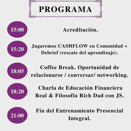 Imagen 3 de 4 de Cashflow Club, Robert Kiyosaki, Eventos Presenciales