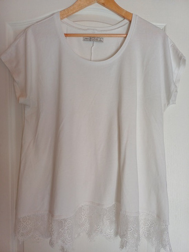 Remera Amplia Blanca Talle L Abercrombie & Fitch