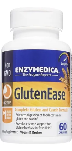 Enzimas Glutenease, Enzymedica, 60 Cápsulas Gluten