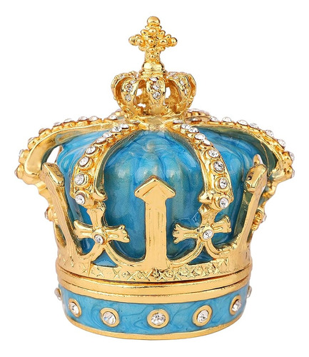 ~? Qifu Pintado A Mano Azul Cielo Estilo Corona Real Decorat