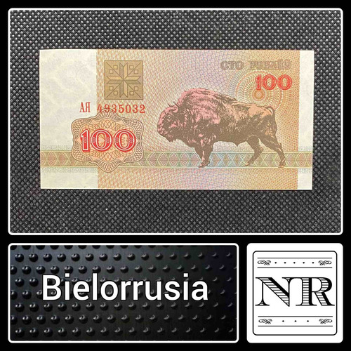 Bielorusia - Asia - 100 Rublos - Año 1992 - P #8 - Bisonte