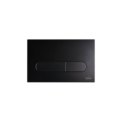 Tapa Tecla Ferrum Dual Deposito Embutir Rectangular Negro Pr