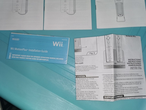 Manuales De Nintendo Wii Controles, Motion Y Base De Carga 