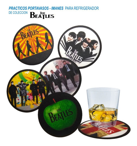 Imanes-portavasos De Colección The Beatles Classic