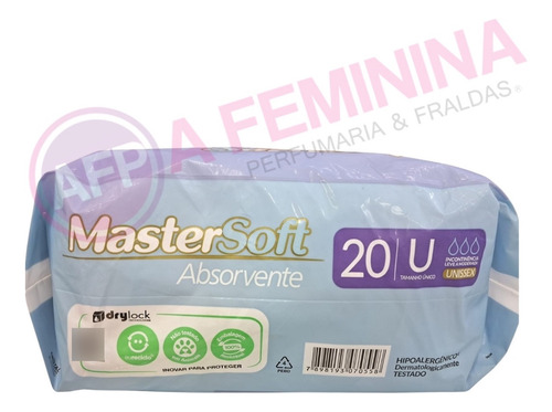 Absorvente Dry Geriátrico, Pós Parto, Pós Operatório Unissex