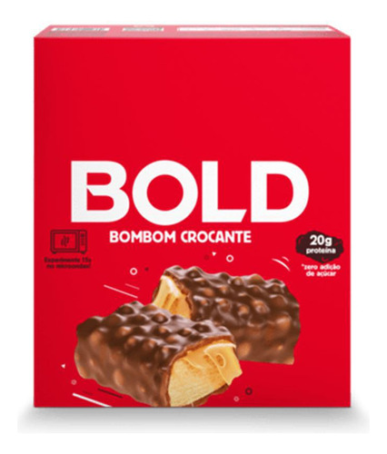 Bold Bar Bombom Crocante Nova Fórmula Caixa 12 Un 720g