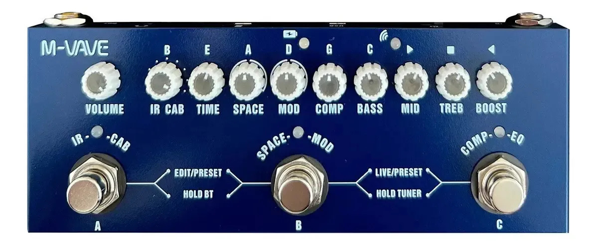Multi-effects M-Vave Cube-Baby Bass Blue 7 Efectes for Bajo