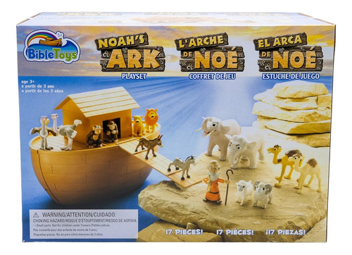 Juguetes Bíblicos Noahs Ark 17 Piezas De Juego Con Noah, 14