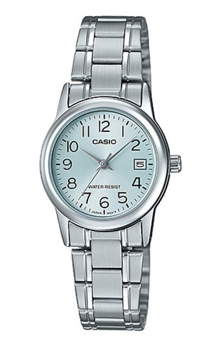Reloj Para Mujer Casio Ltp_v002d_2b Plateado