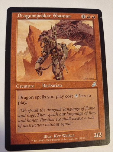 Carta Magic Dragonspeaker Shaman [scourge] Mtg Dragon Barbar